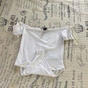 White Forever 21 Bodysuit